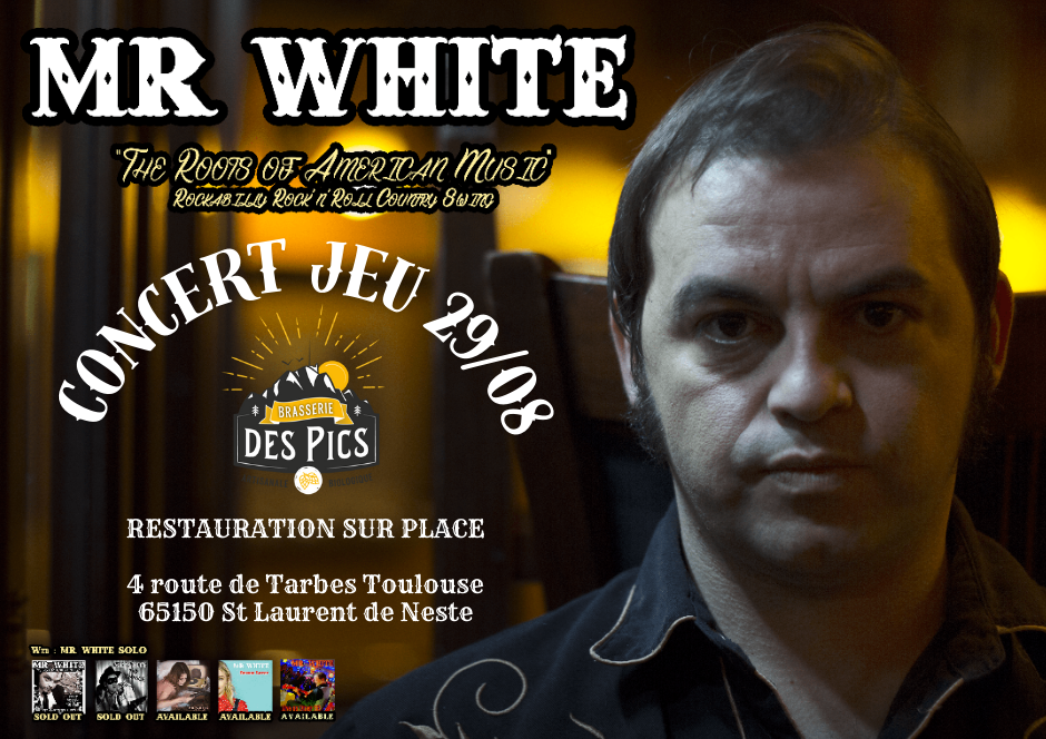 CONCERT JEU 29/08 : MR WHITE (Rockabilly/Blues/Country)