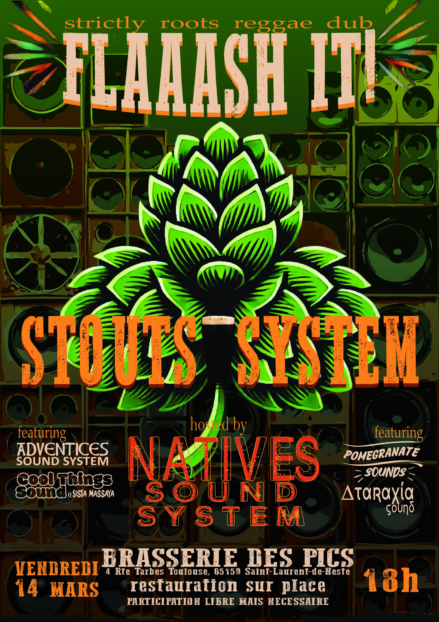 La Contre-St Patrick: Soirée Stouts System avec Natives Sound System