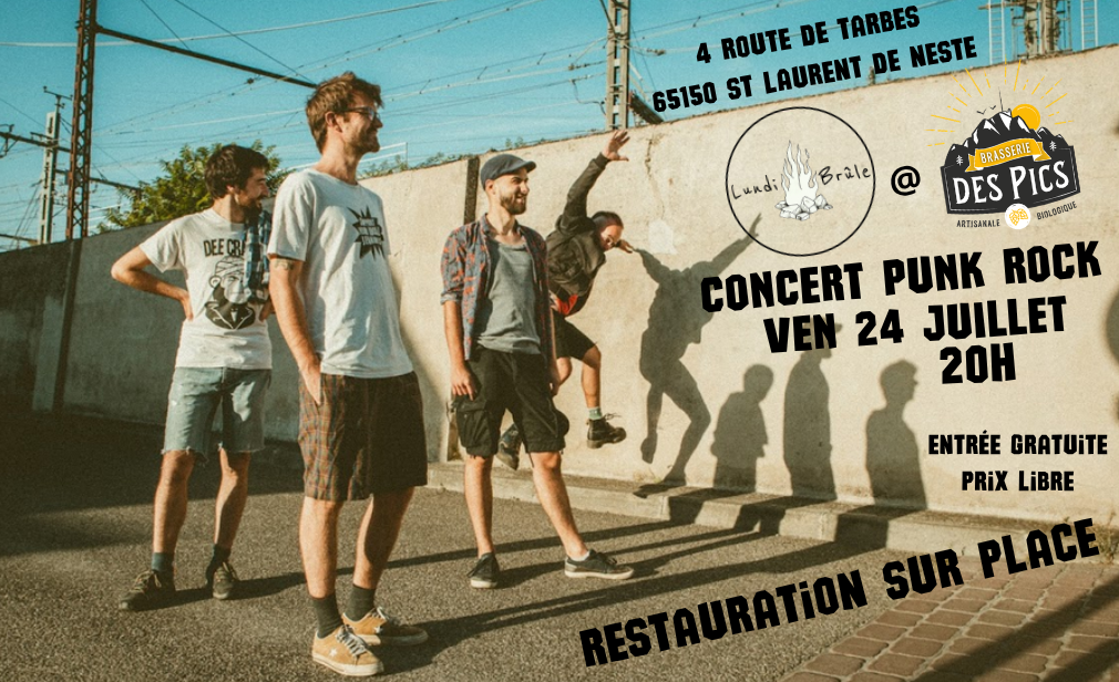 CONCERT VEN 24/07 : LUNDI BRÛLE (punk rock)
